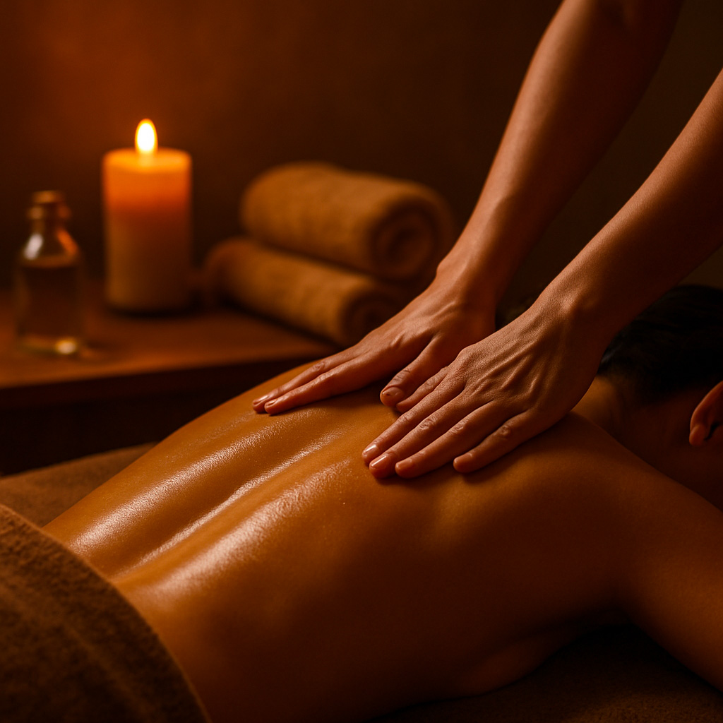 Massage suédois aux longs mouvements fluides